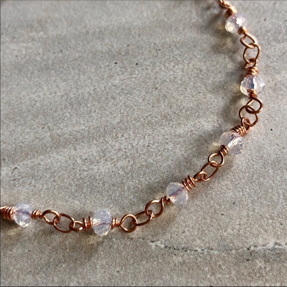 Moonstone Rose Gold Rosary Bracelet - Picture 4 of 5